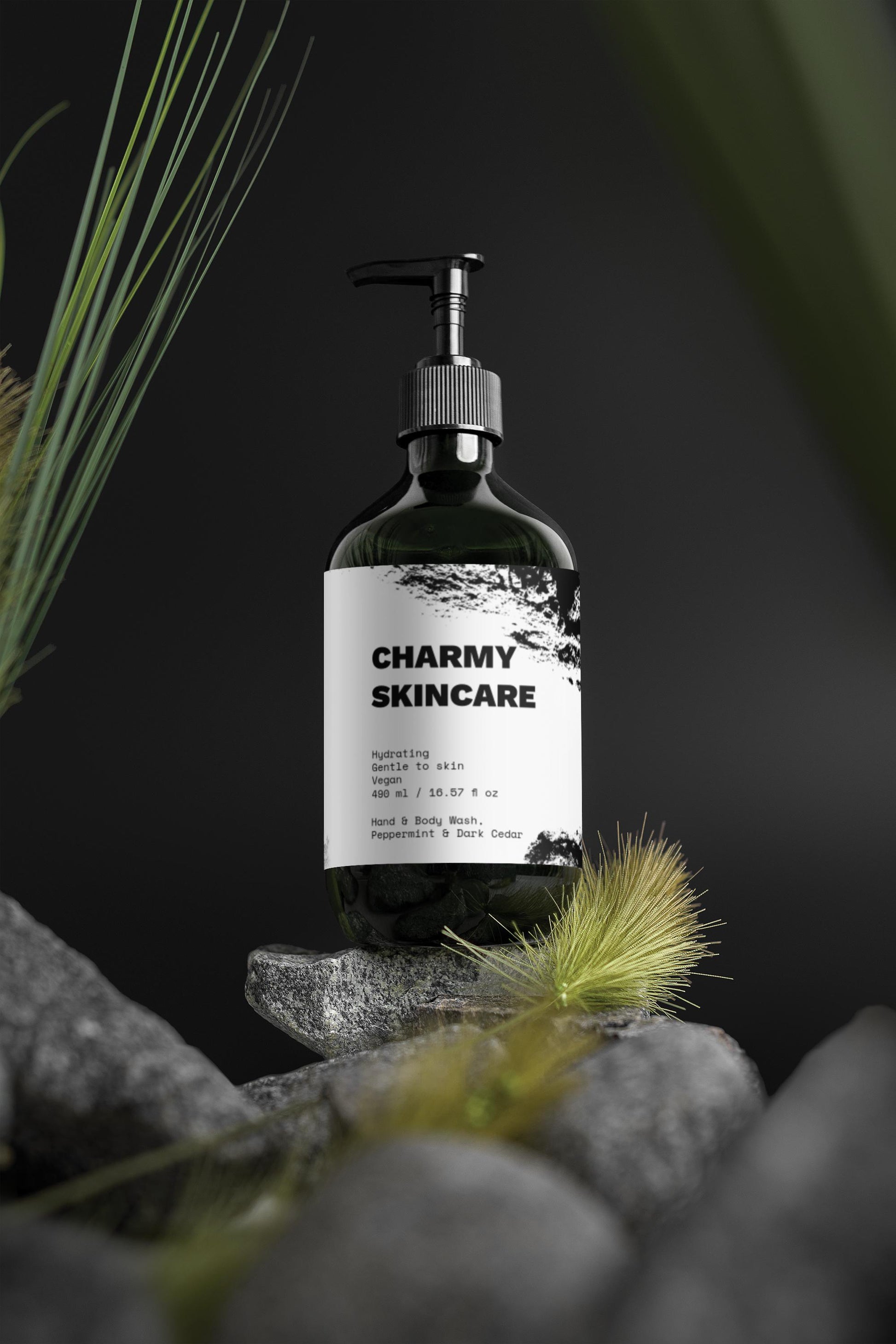 Hand & Body Wash, Peppermint & Dark Cedar
